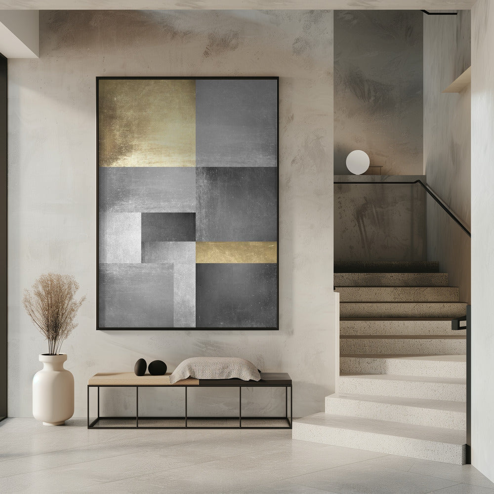 Goud- en zilvertexturen 5 | Poster