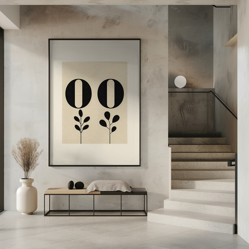 Bloemen typografie | Poster