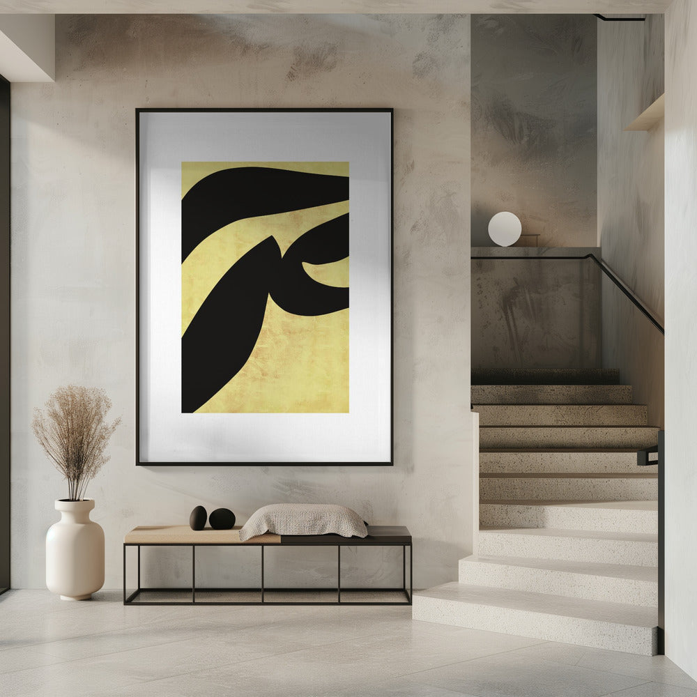 Abstracte zwarte vormen print nr. 1 | Poster