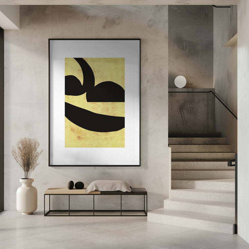 Abstracte zwarte vormen print nr. 2 | Poster