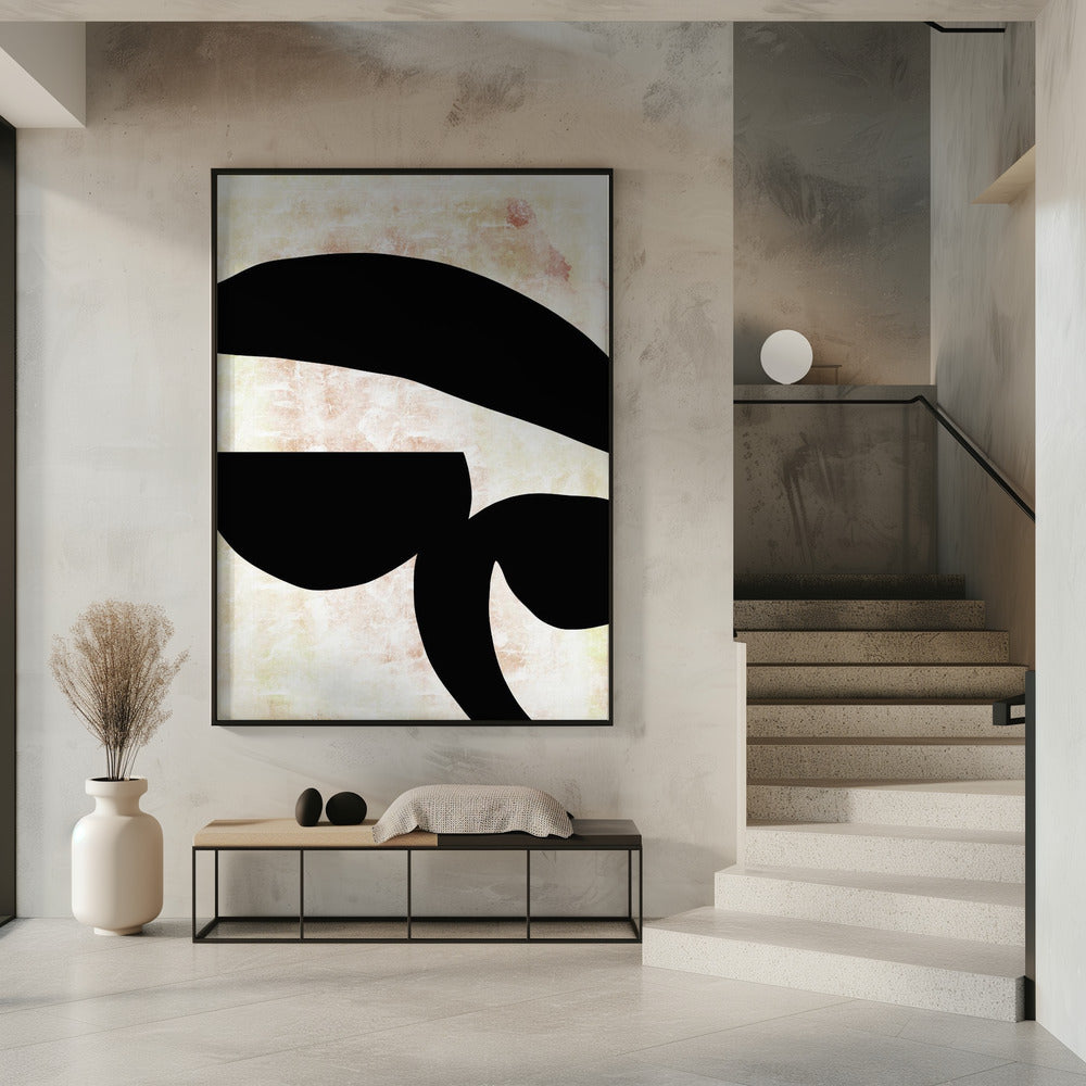 Abstracte zwarte vormen print nr. 4 | Poster