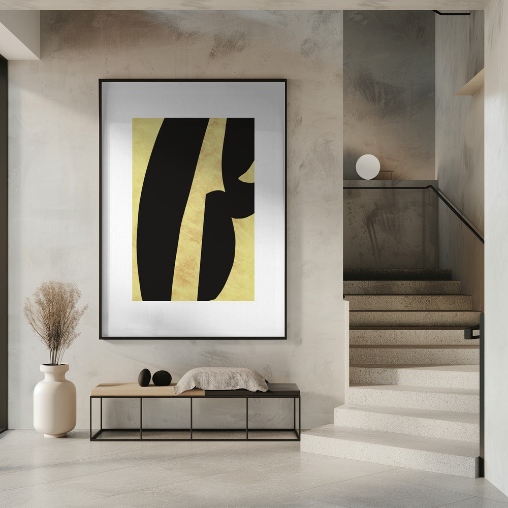 Abstracte zwarte vormen print nr. 5 | Poster