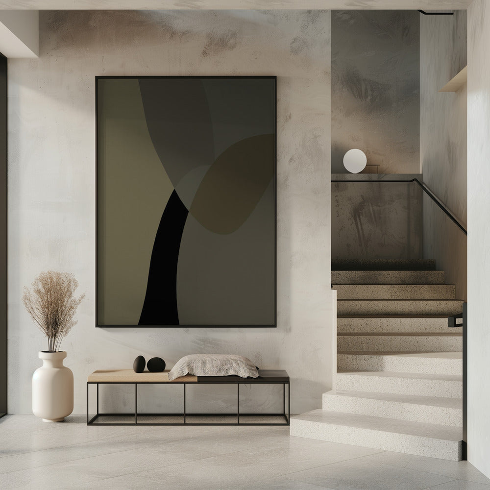 Abstract Neutral Shapes Print 1 | Poster