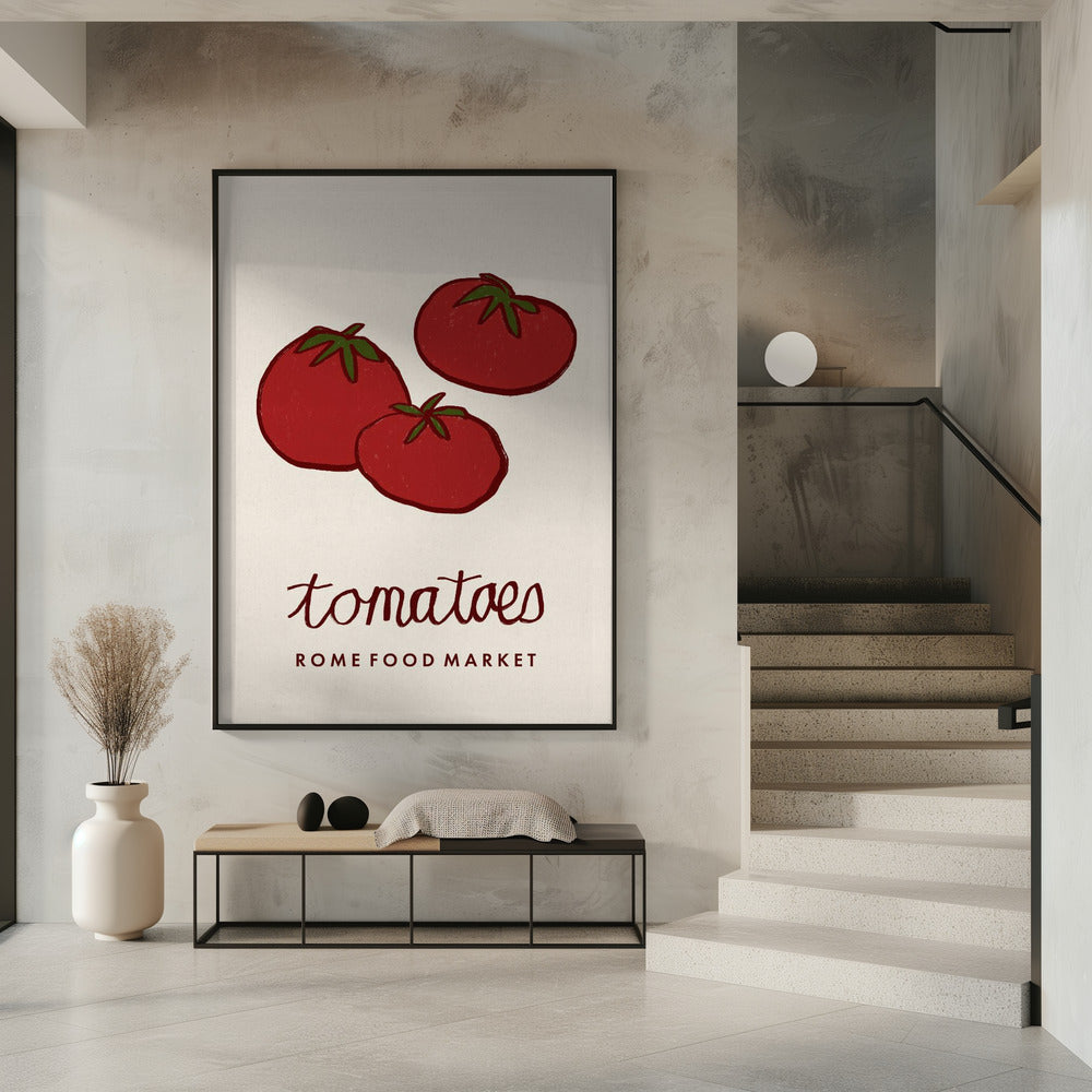 Food Art - Tomatenmarkt Rome | Poster