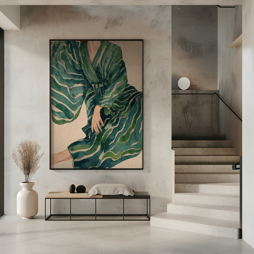Groene Kimono Flow | Poster