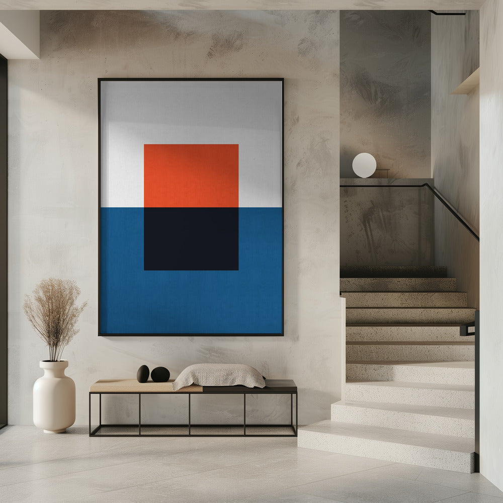 Blauw en rood 2 | Poster