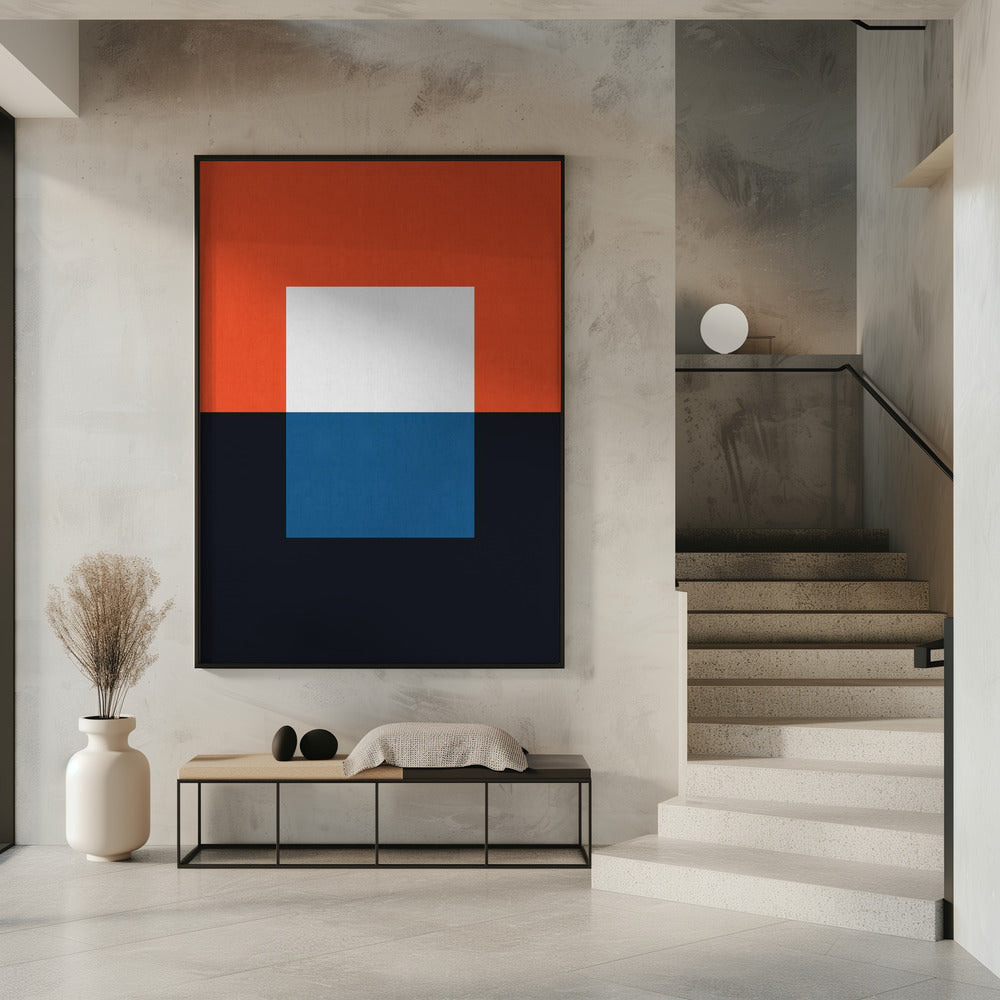 Blauw en rood 3 | Poster