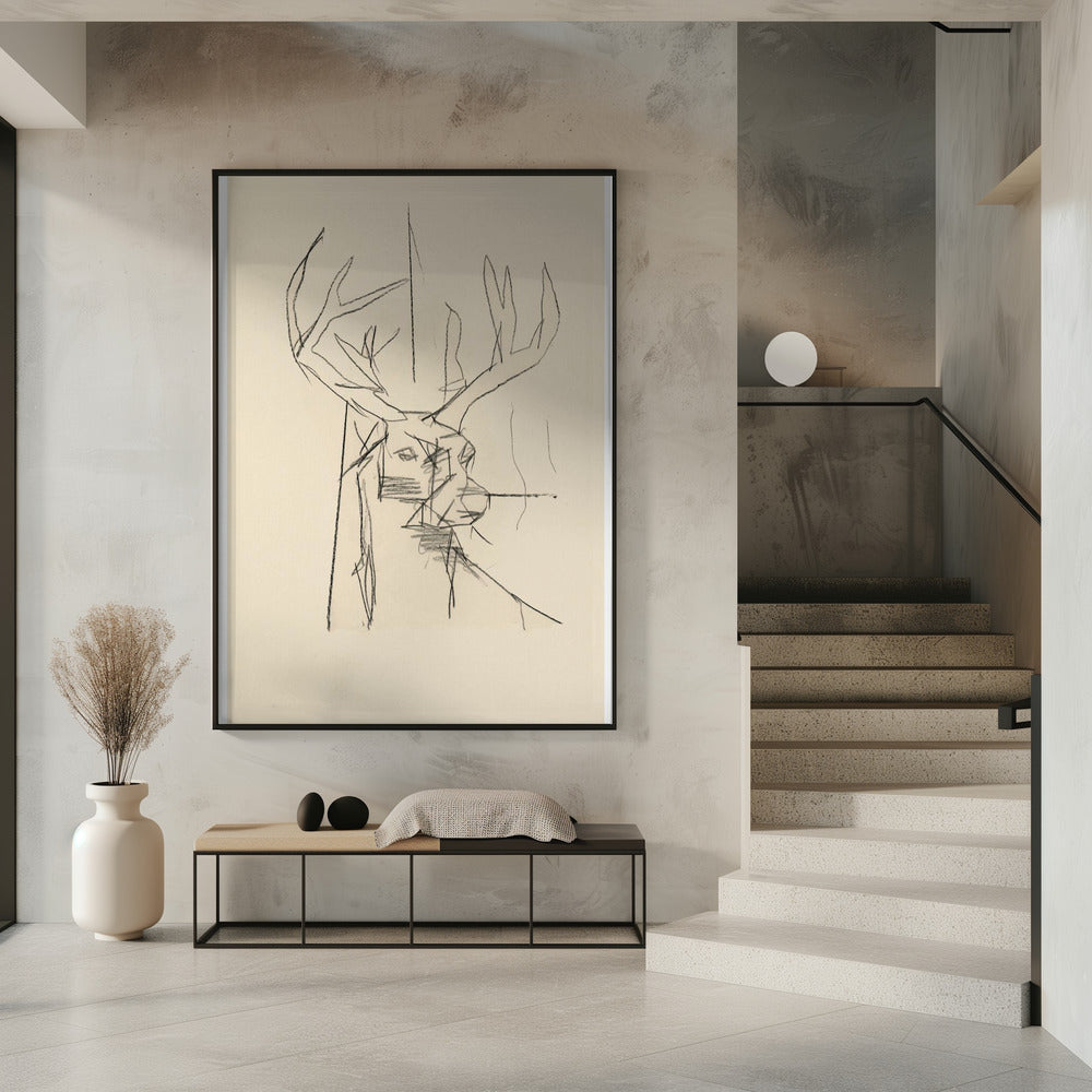 Étude Cerf (stag) No.2 | Poster