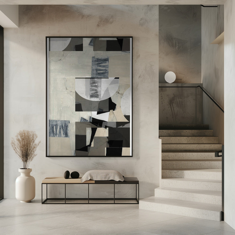 Monochrome compositie nr. 3 | Poster