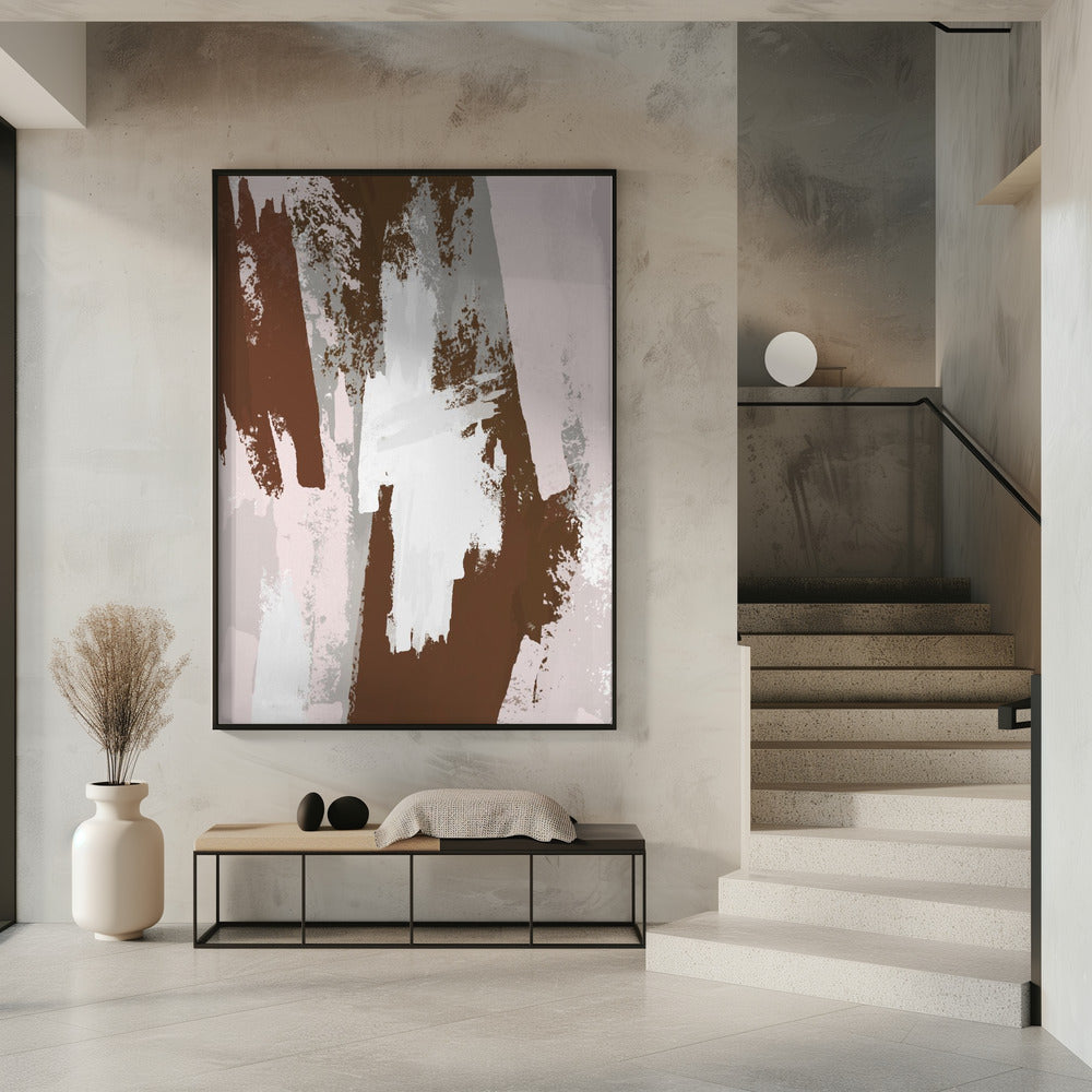 Abstracte bruine verf | Poster