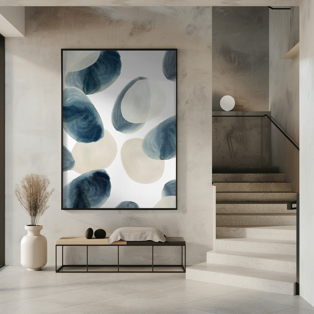 Tinten blauw 3 | Poster