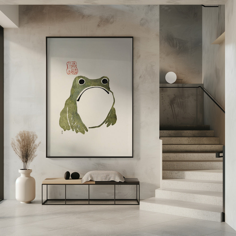 Grumpy Frog I Groen | Poster