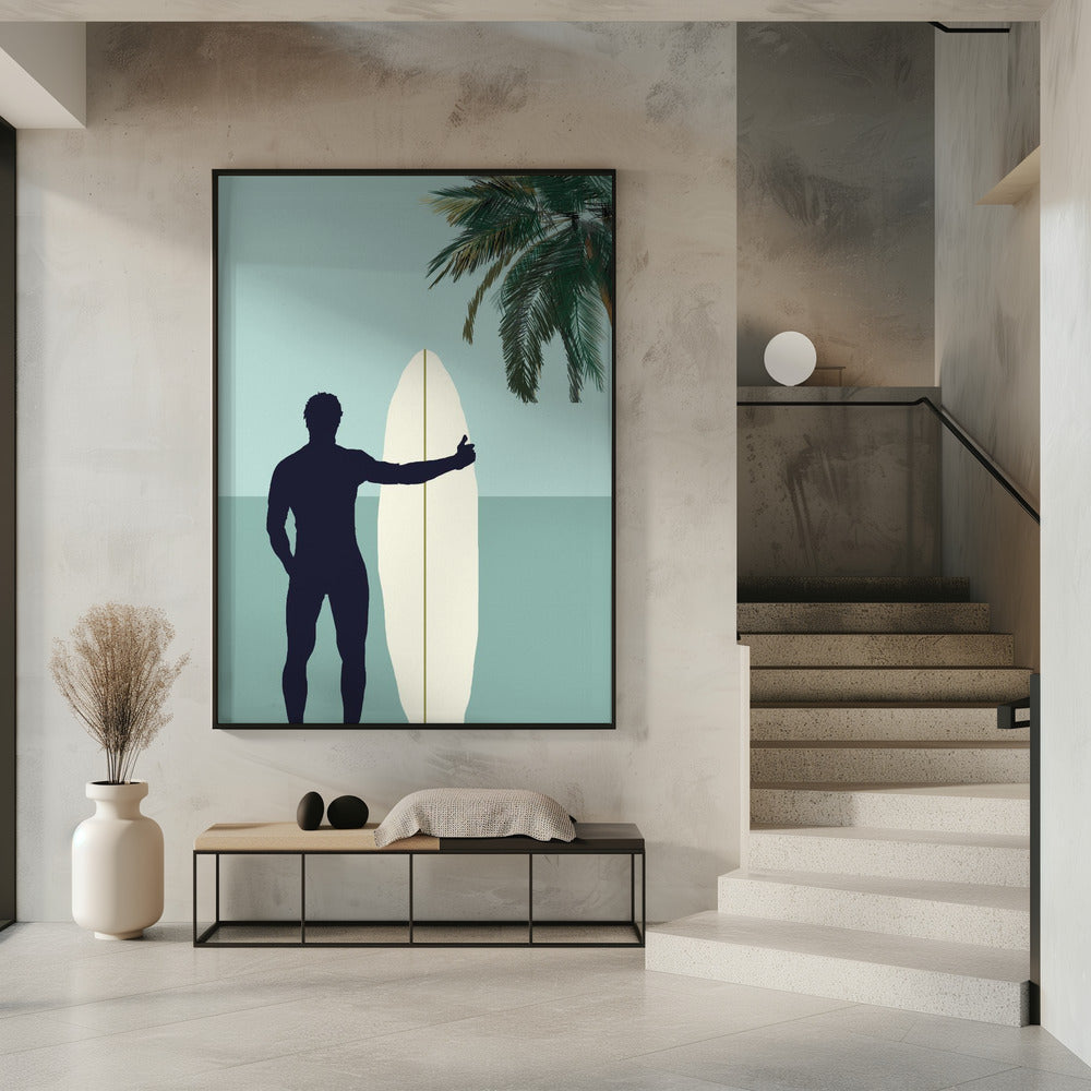 Surf Blauw 1 | Poster