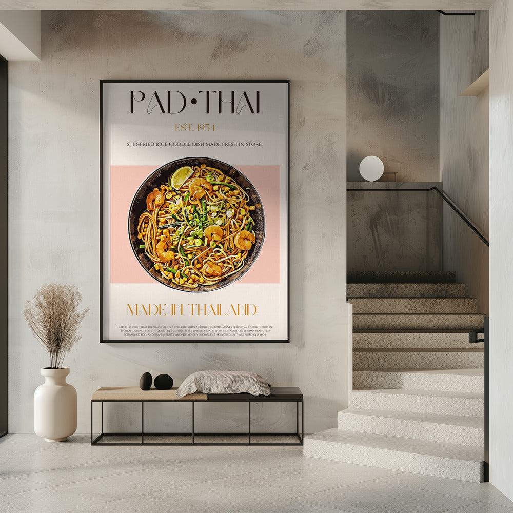 Elegante illustratie van Pad Thai | Poster