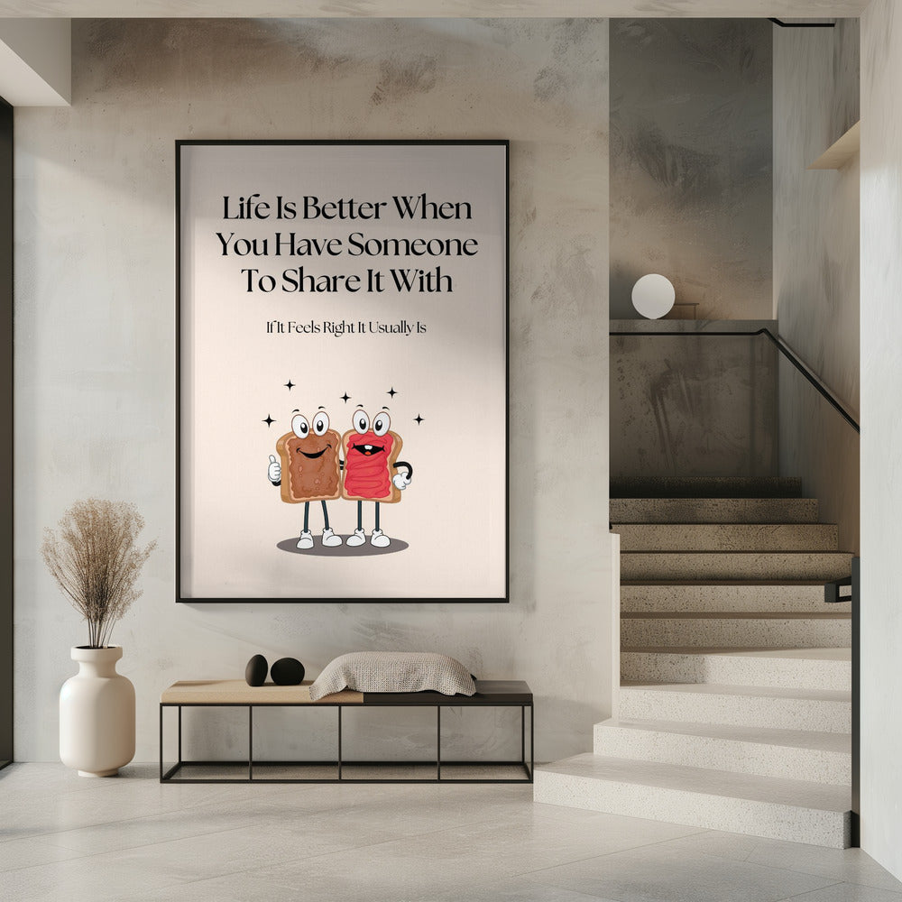 Cartoon Toast Met Jam | Poster