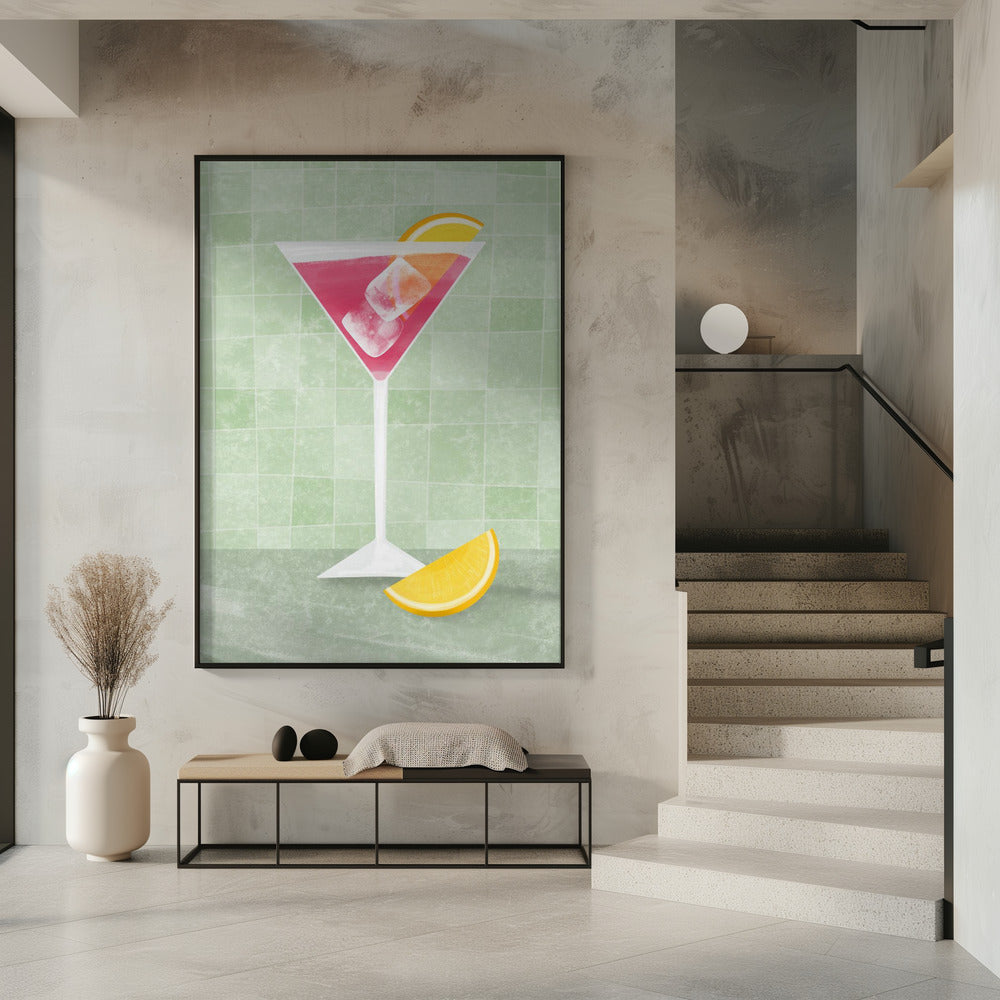 Roze cocktail | Poster