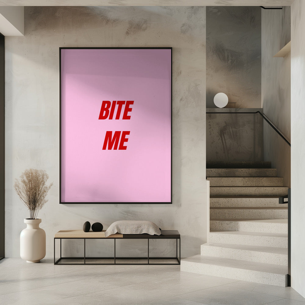 Rood op roze lef | Poster