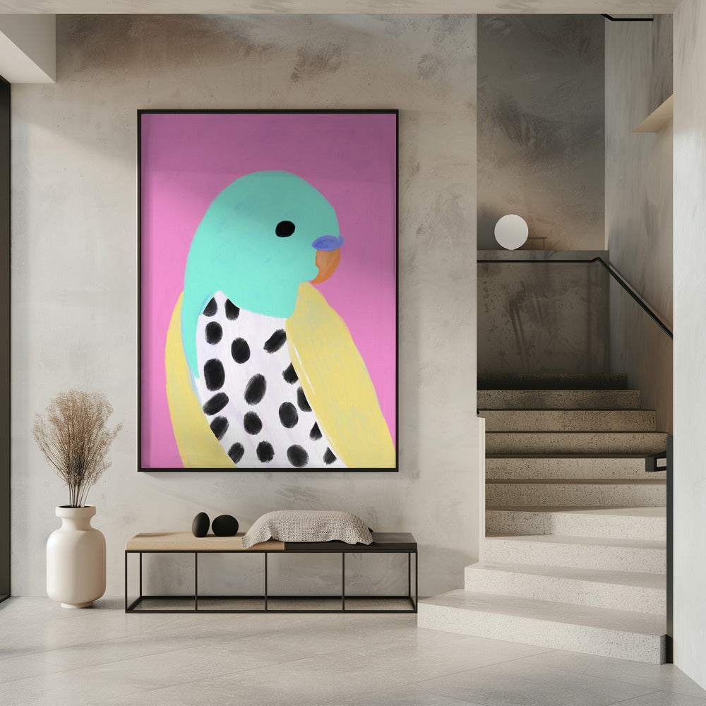 Parkiet met stippen | Poster