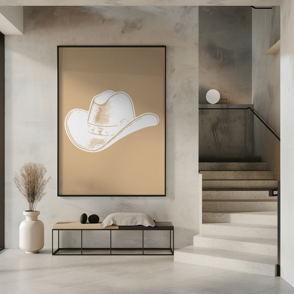 Neutrale cowboyhoed | Poster