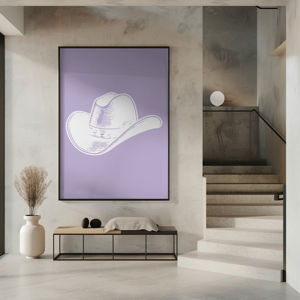 Paarse cowboyhoed | Poster
