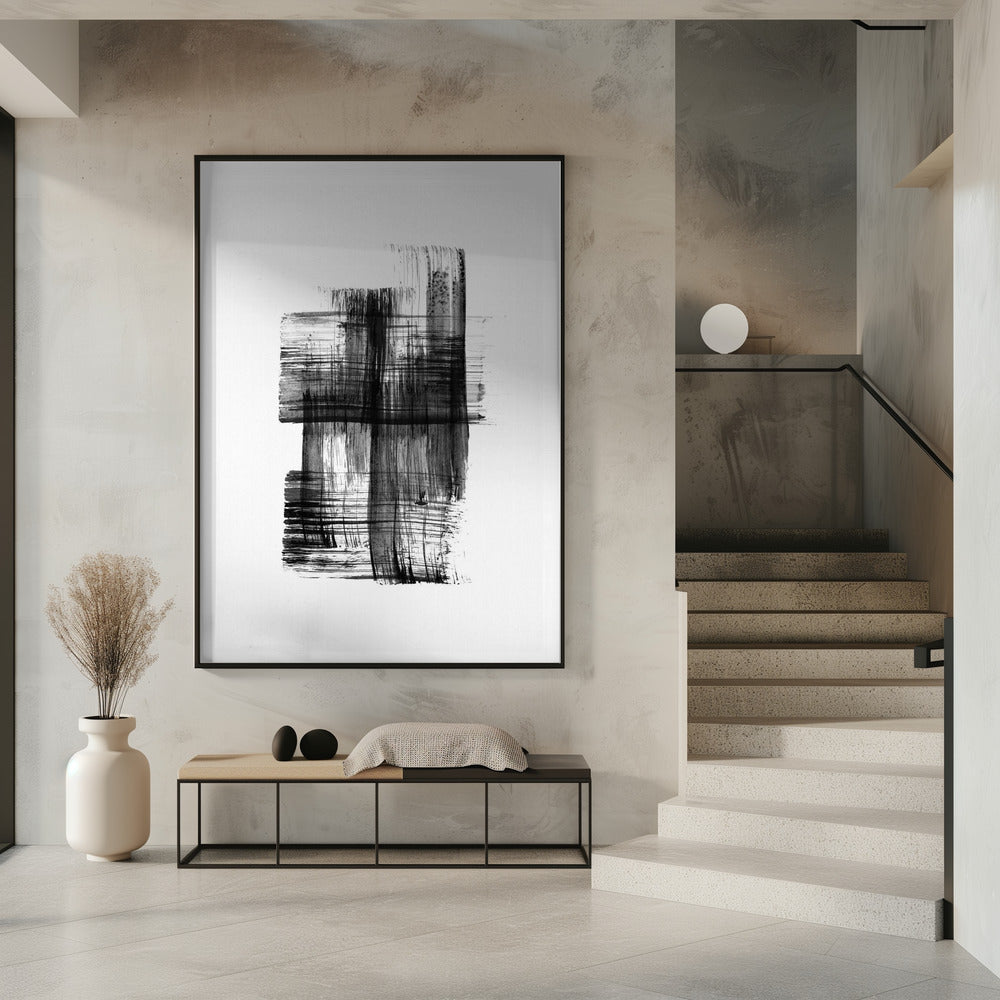 Inkt %22zwart Inktstreken Nr. 03%22 | Poster