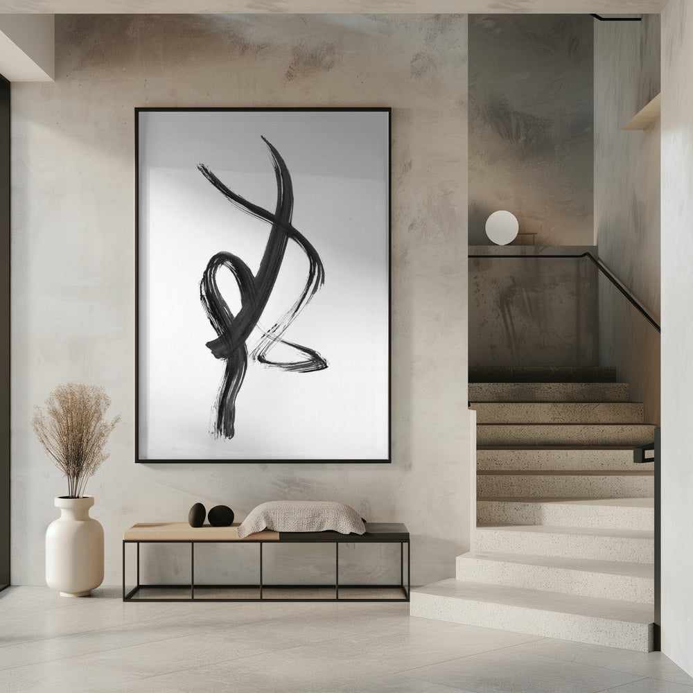 Penseelstreek01 18x24 | Poster