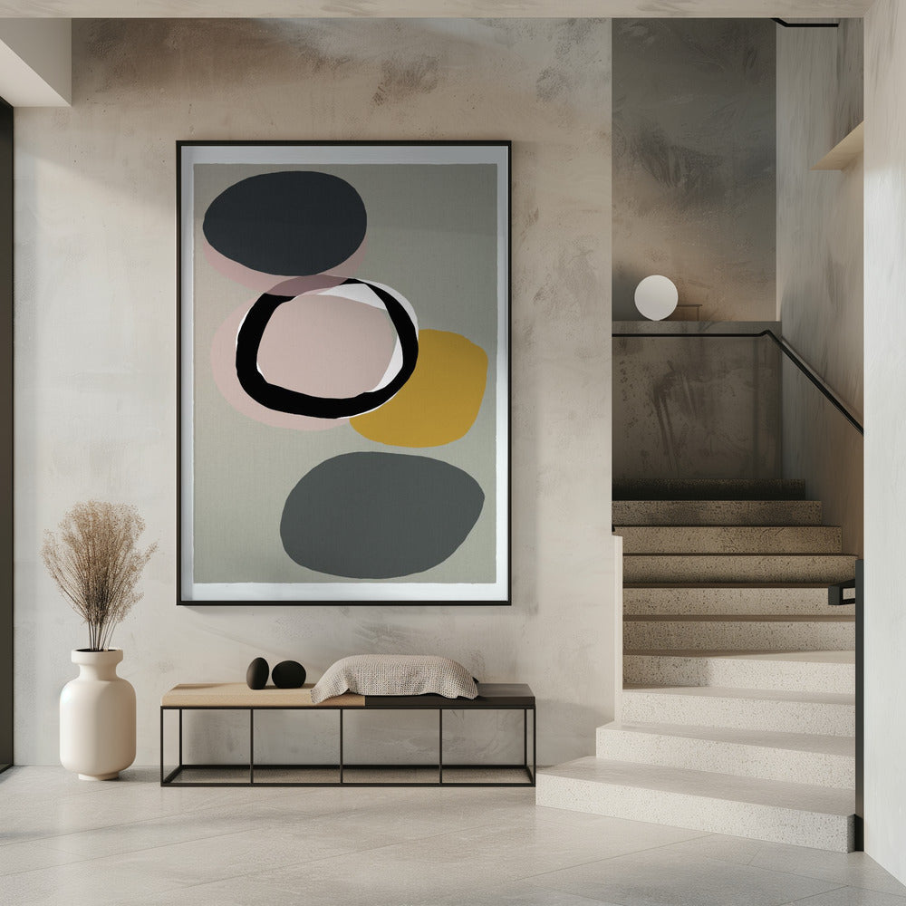 Abstracte cirkels in gedempte tinten | Poster