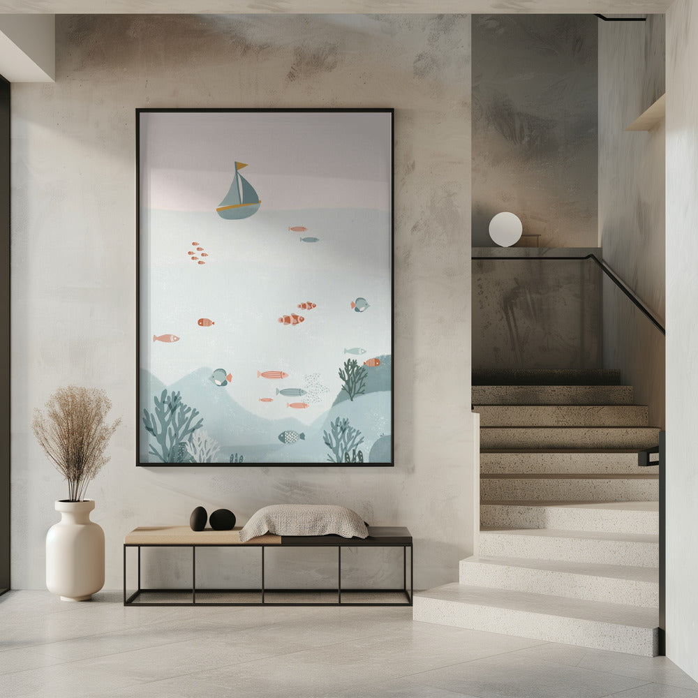 Onder de blauwe zee | Poster