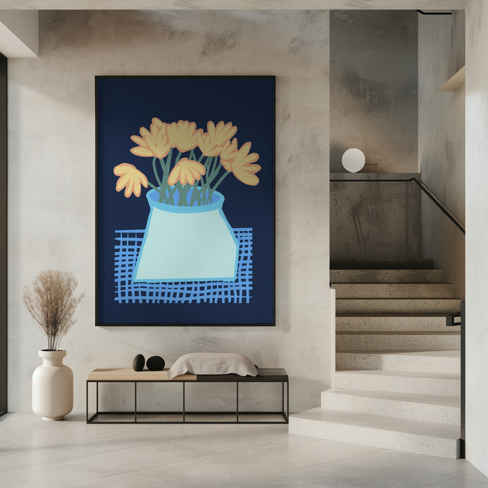 Madeliefjes in vaas | Poster