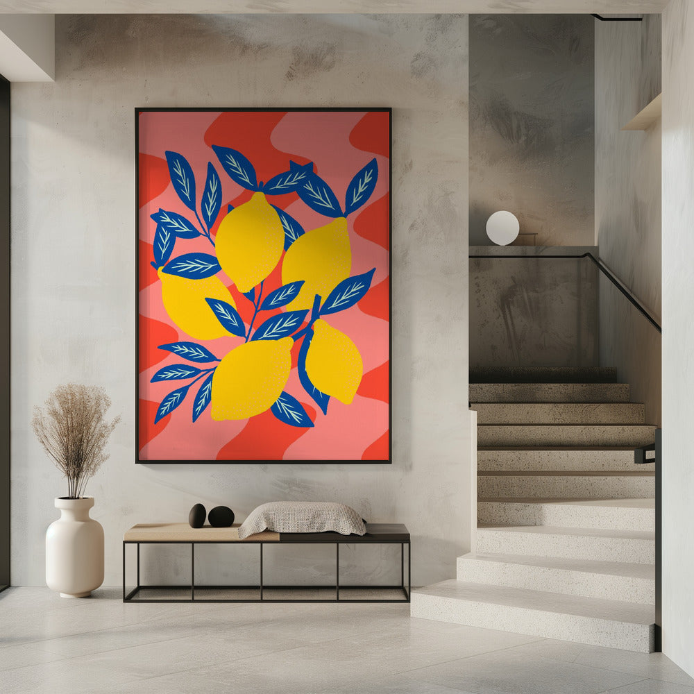 Levendige Citroenuitbarsting | Poster