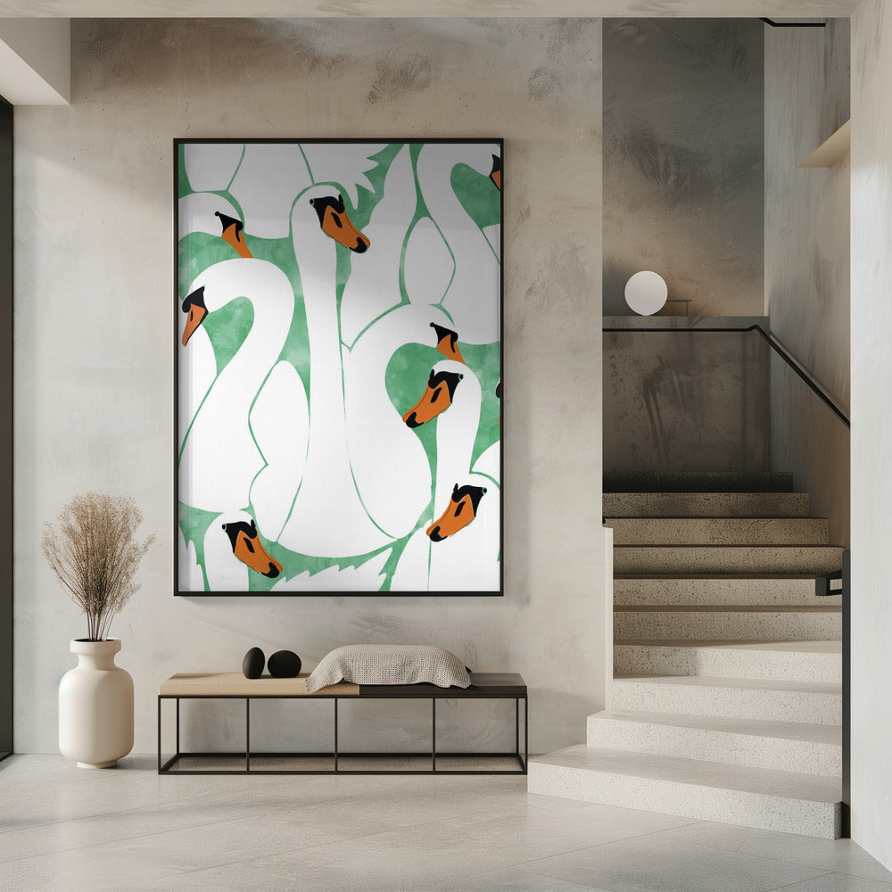 Sierlijke zwanen | Poster