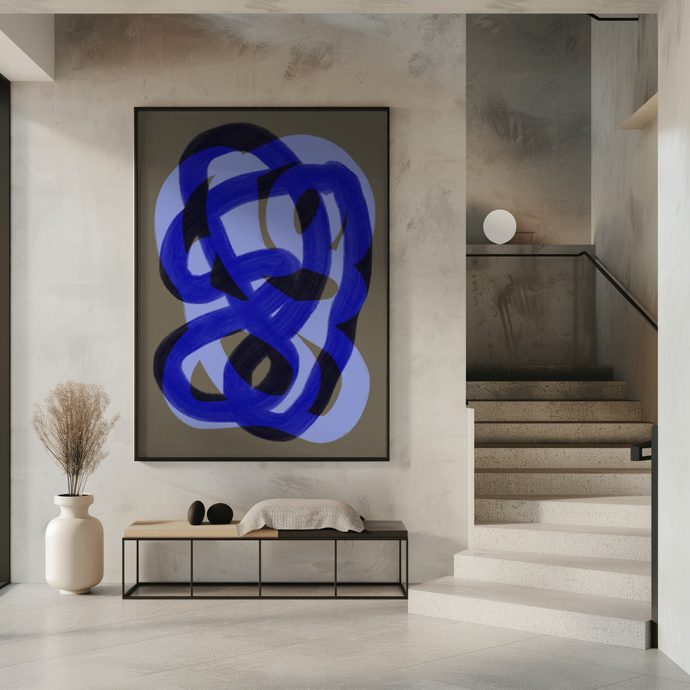 Blue Entwined Paths | Poster
