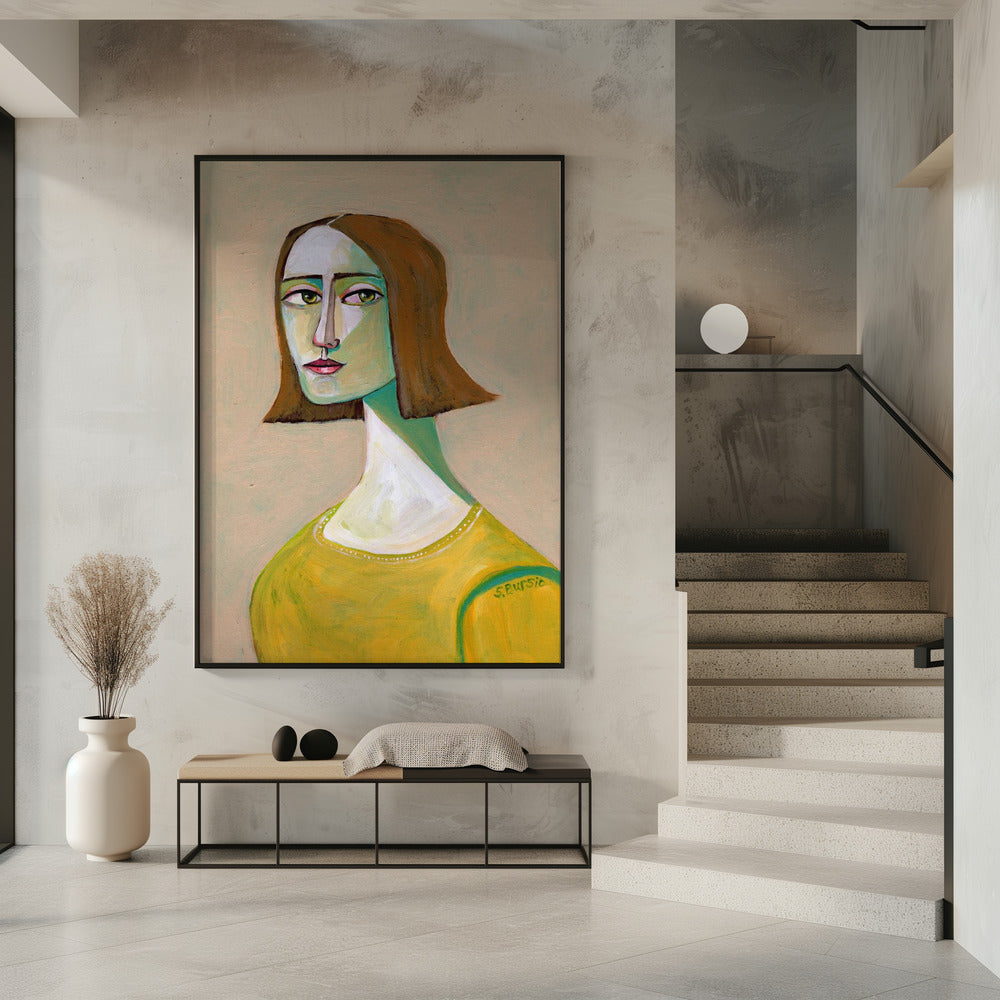 Brunette dame met de look | Poster