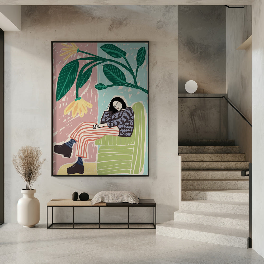 Woman resting | Poster
