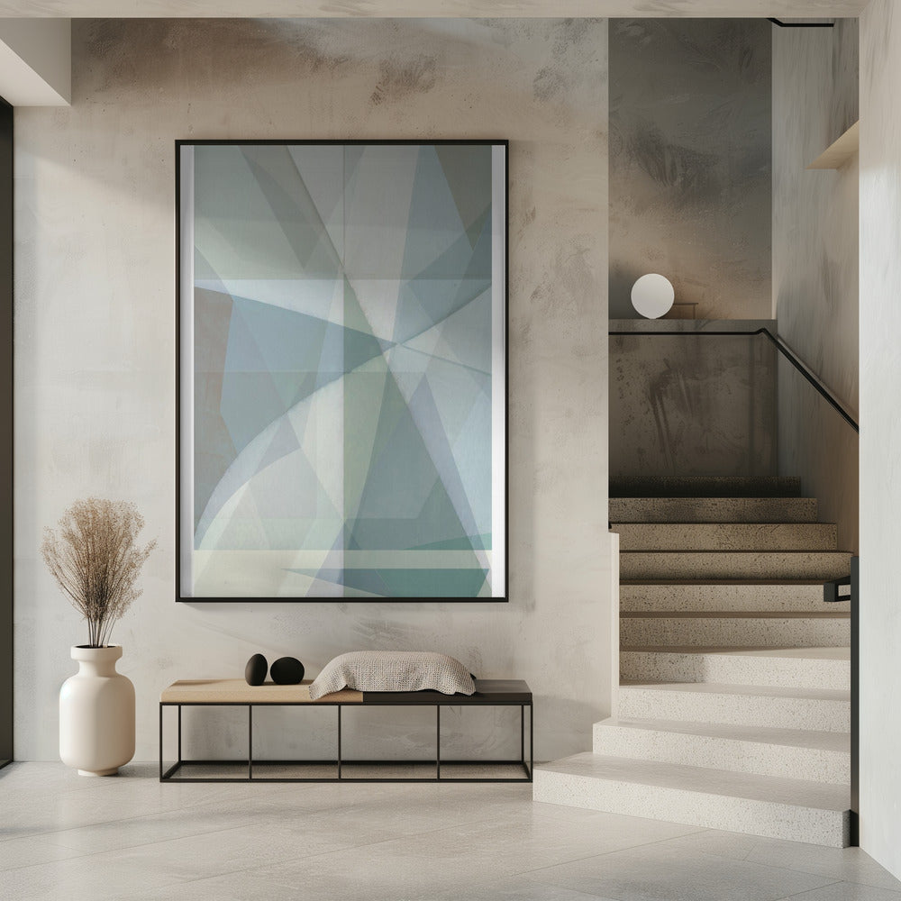 Geometrische vormen in gedempte tinten | Poster