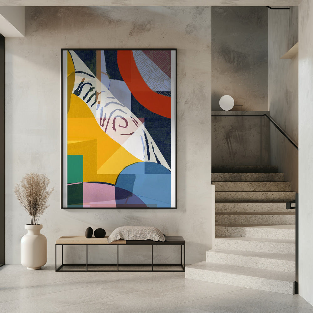 Levendige compositie van geometrische vormen | Poster