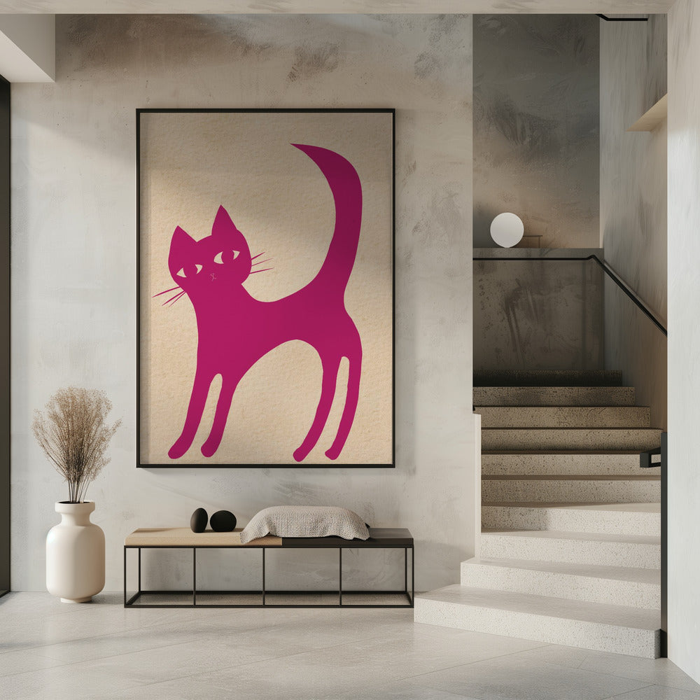 Roze kat | Poster