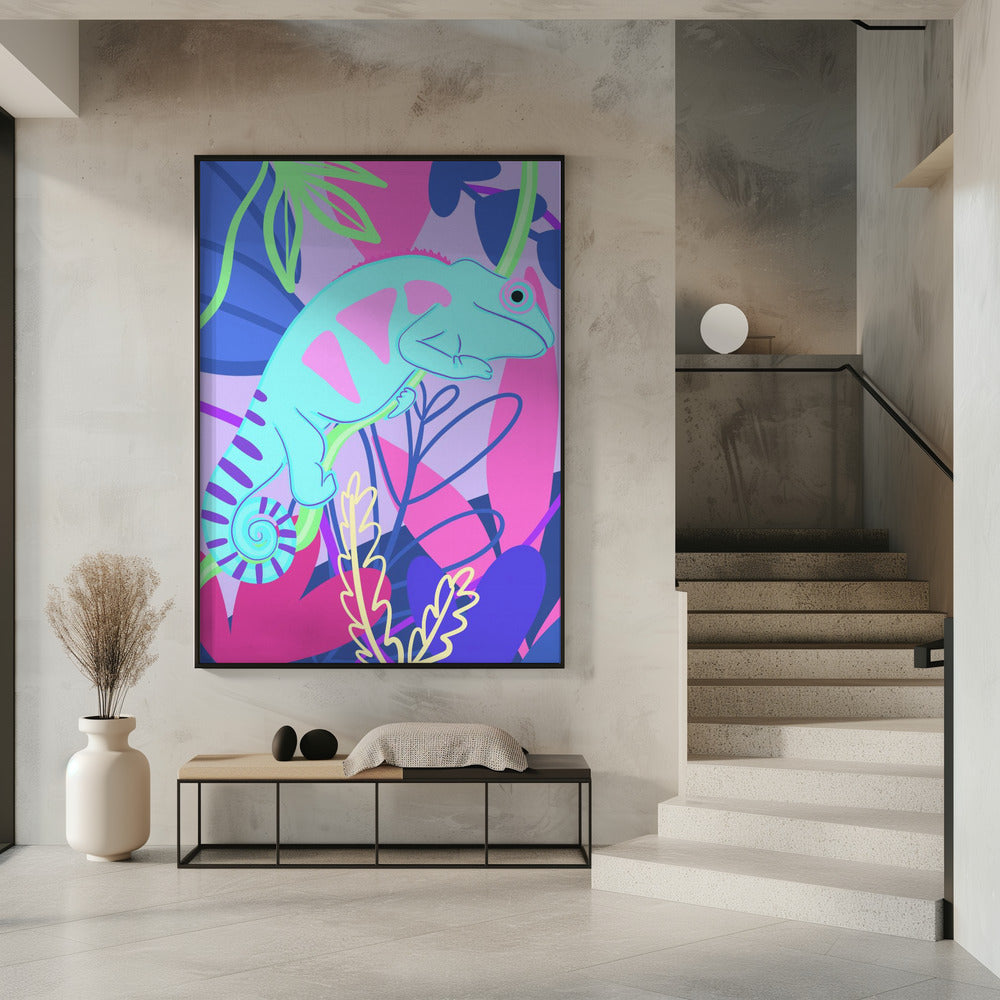 Kleurrijke kameleon | Poster