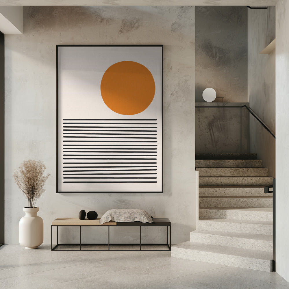 Minimalistisch zeelandschap | Poster