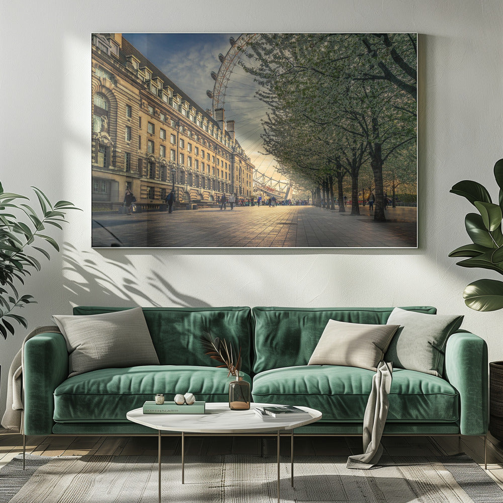Laatste daglicht in de London Eye | Canvas