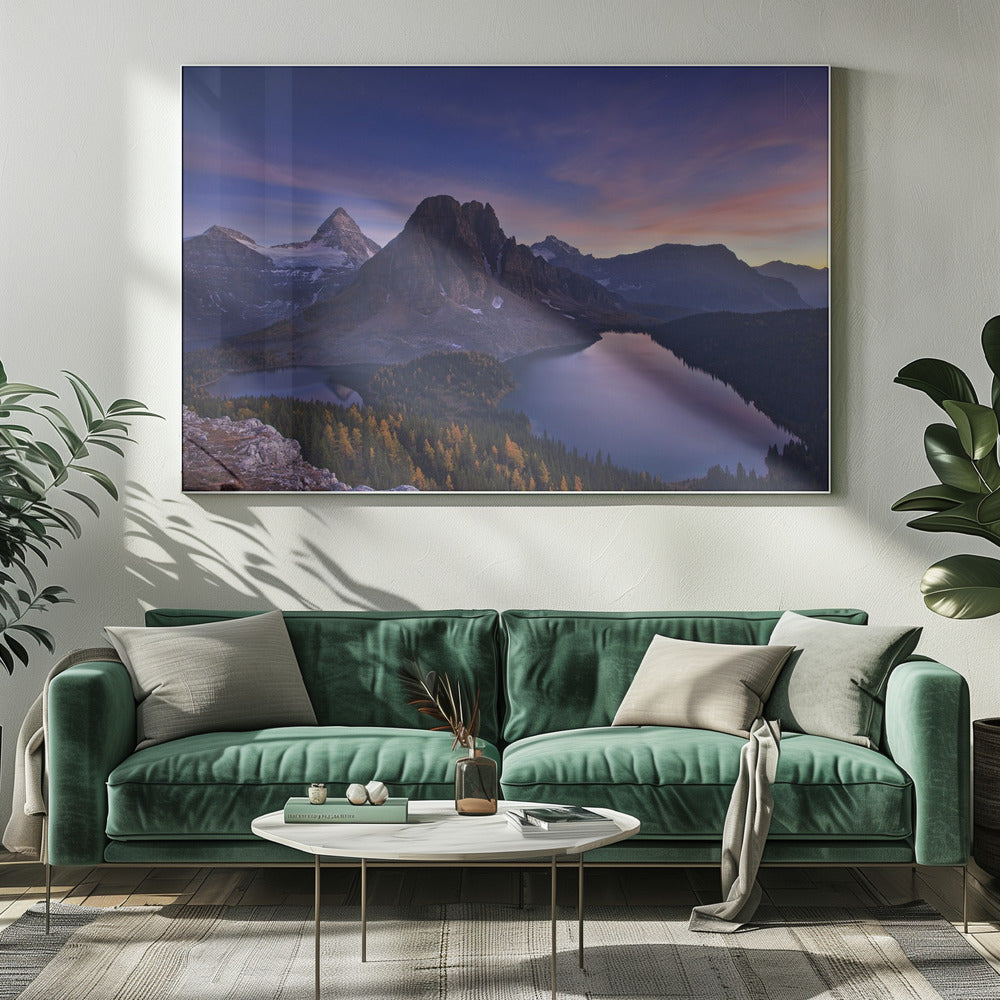 Schemering op Mount Assiniboine | Canvas