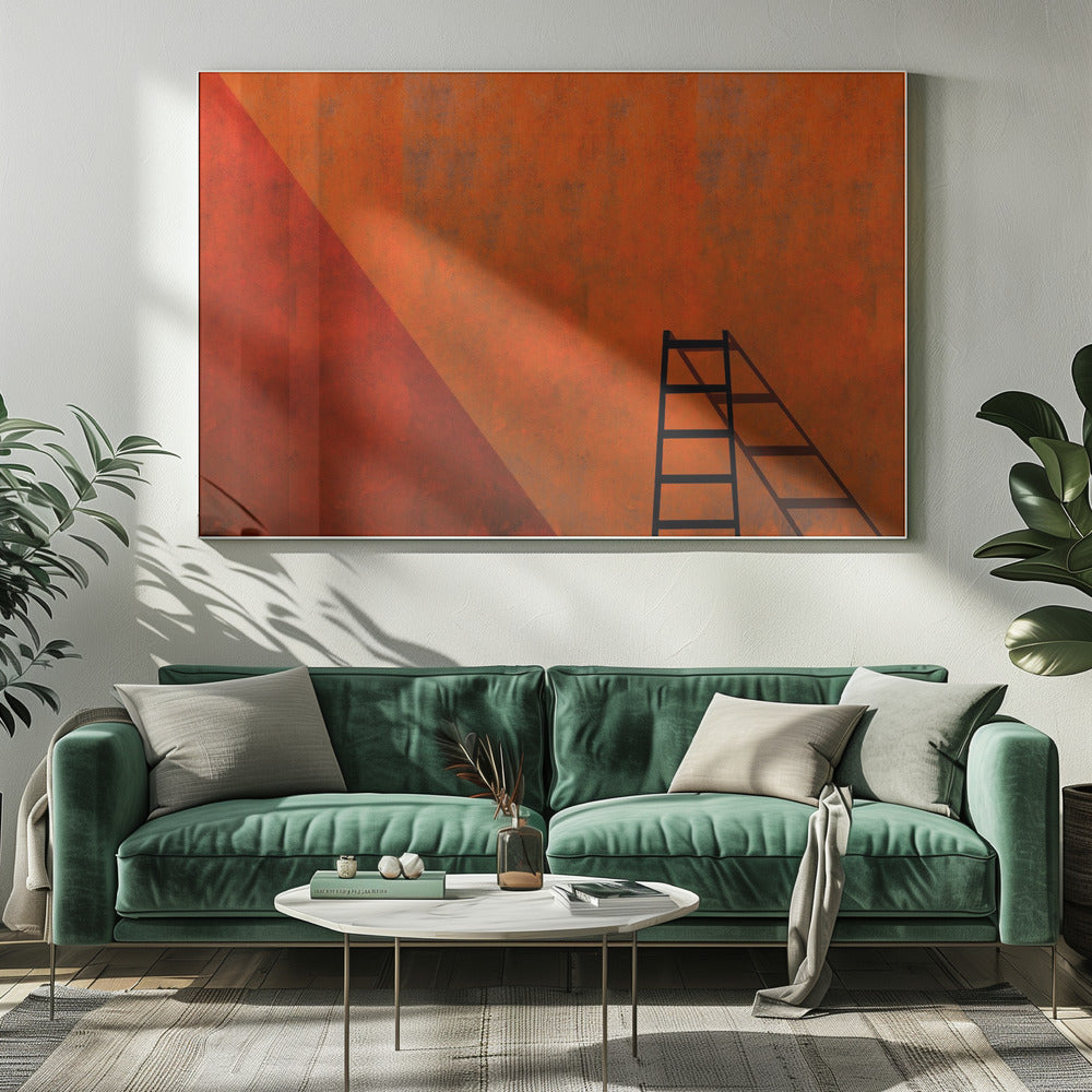 Een ladder en zijn schaduw | Canvas