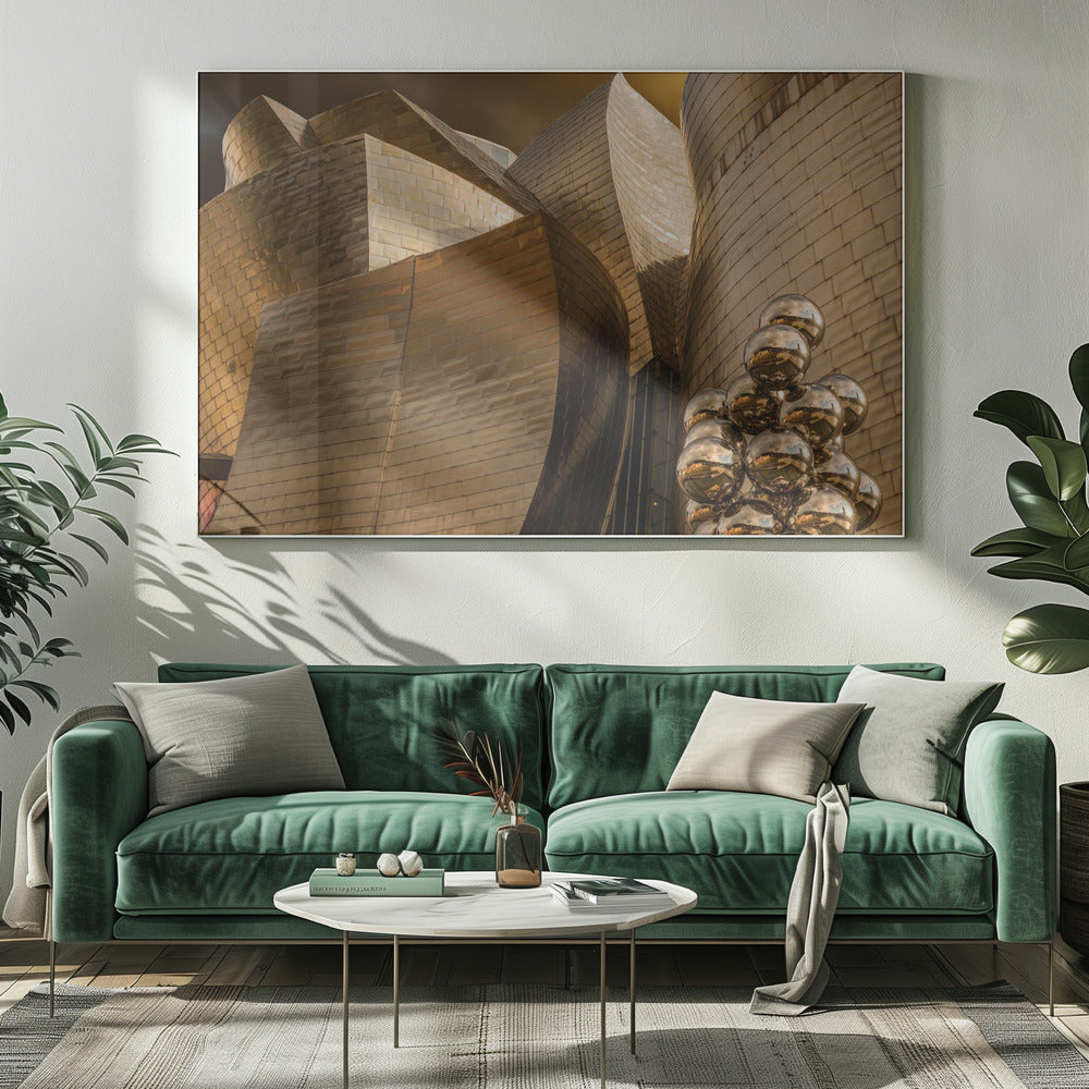 Reflecties op bollen (Serie Guggenheim Bilbao) | Canvas