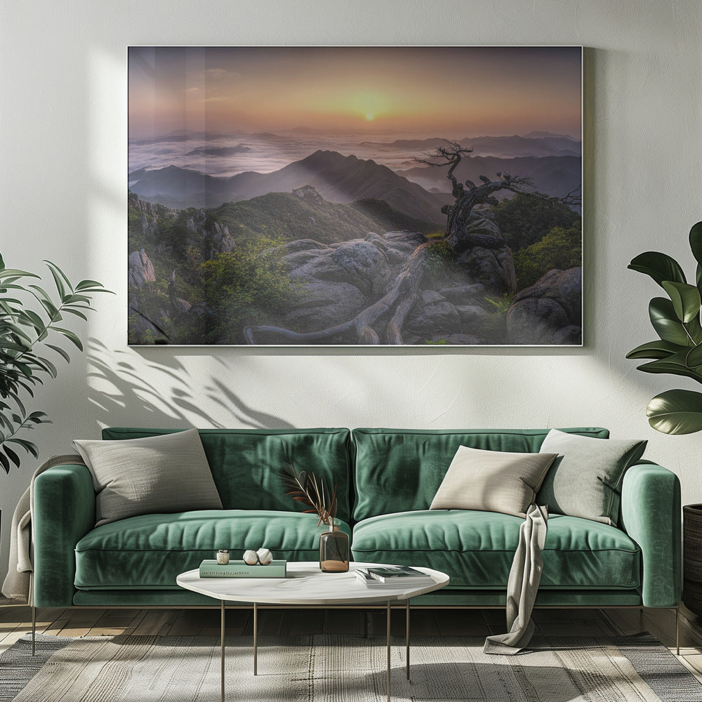 Zonsopgang op de top | Canvas