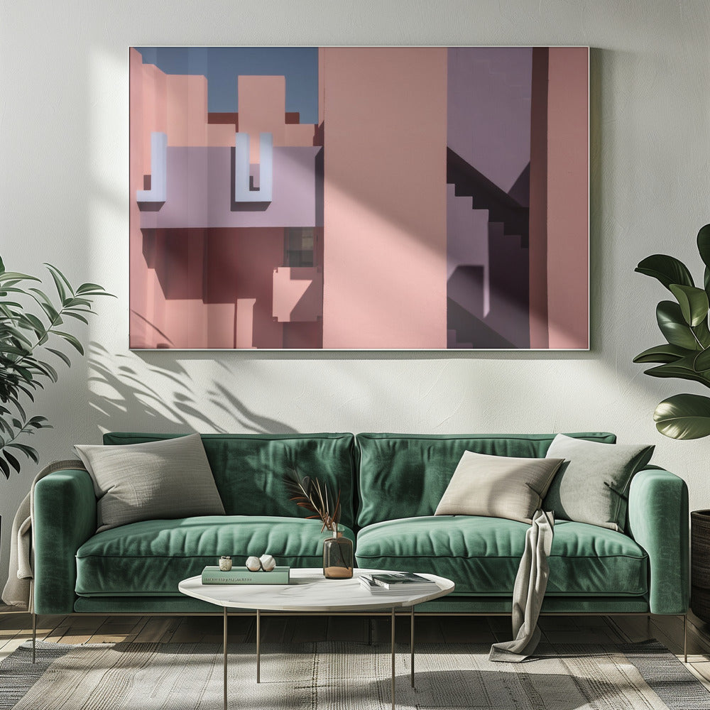 Muurschildering Rood #2 | Canvas