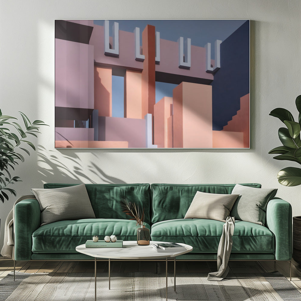Muurschildering Rood #8 | Canvas