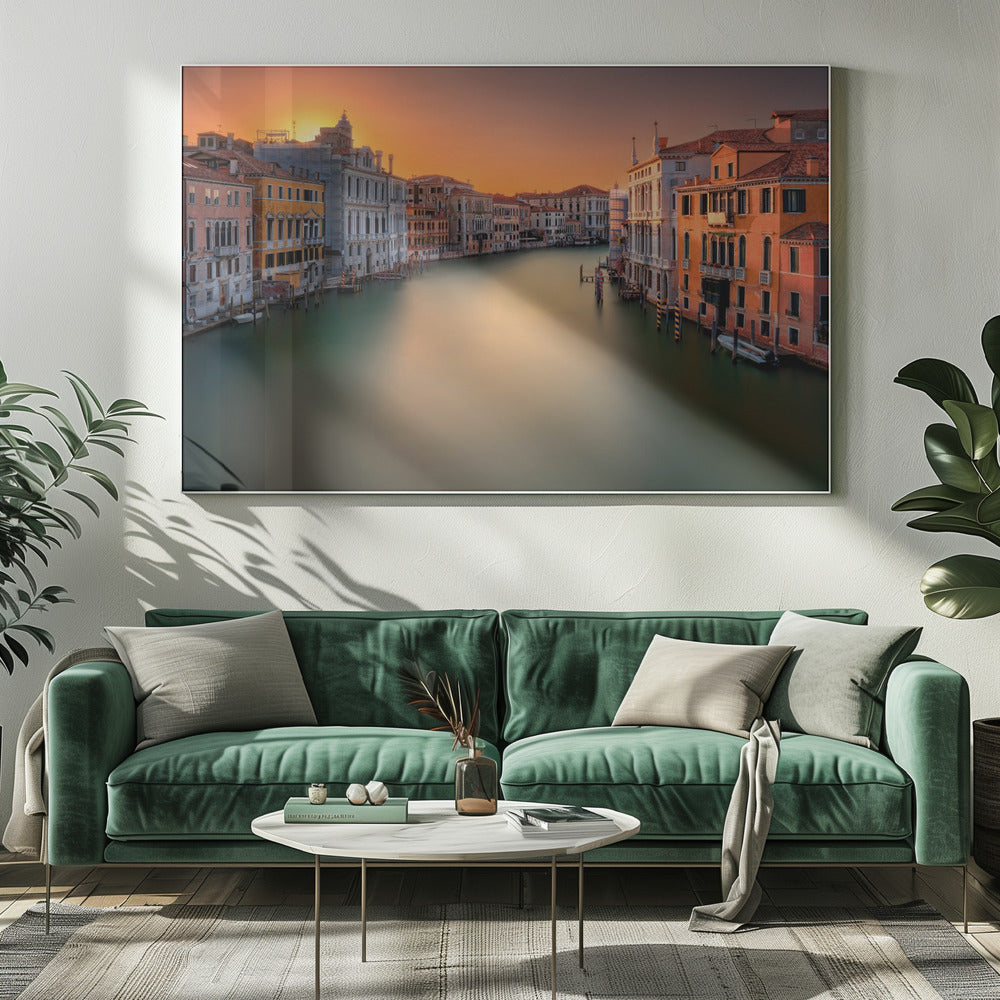 Zonsondergang in Venetië | Canvas