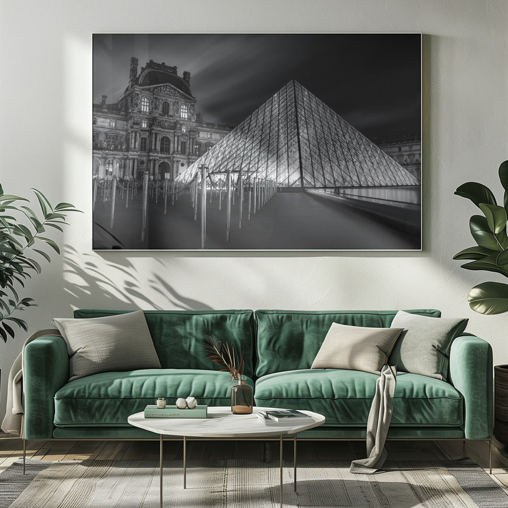 Louvre bij nacht | Canvas