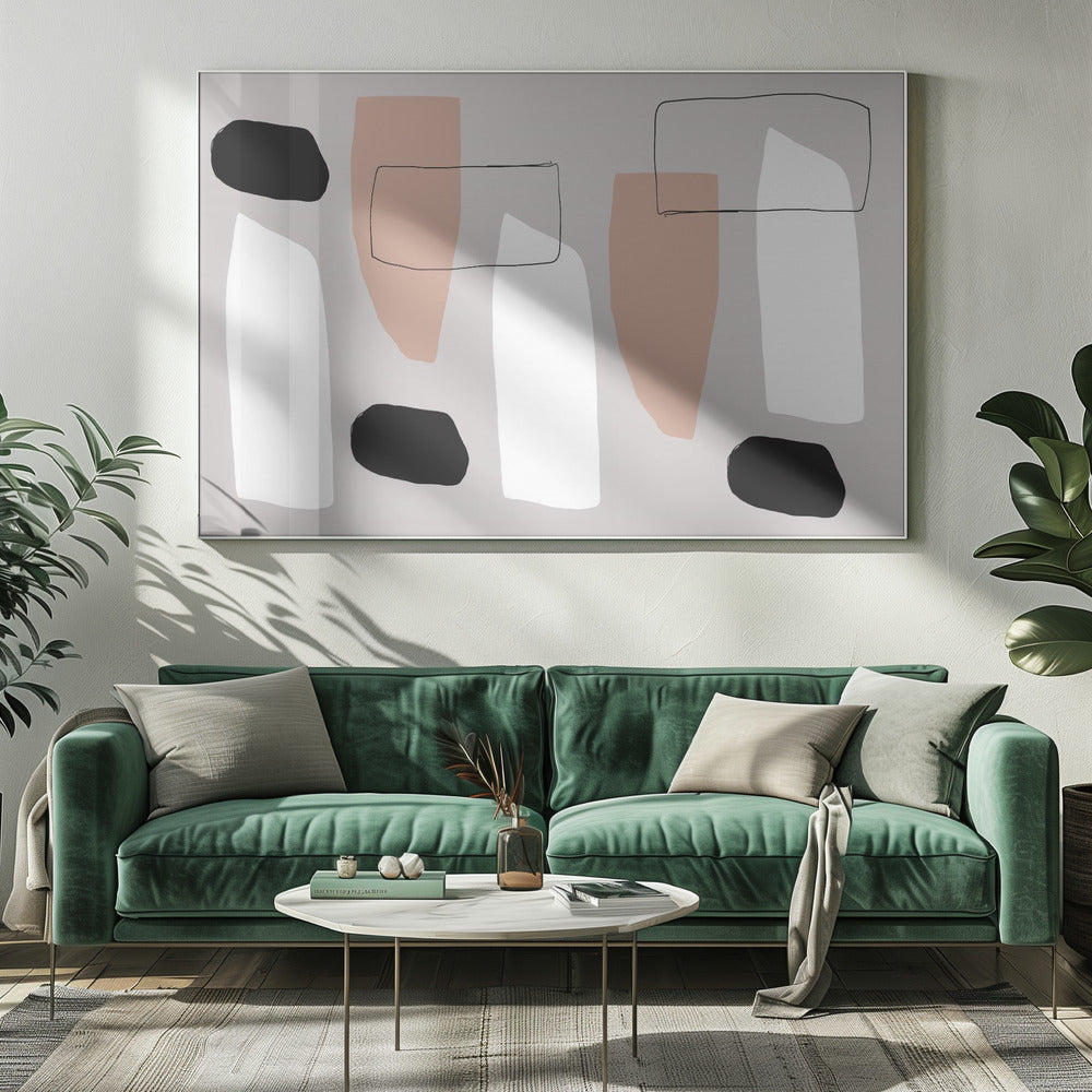 Vormen en schaduwen | Canvas