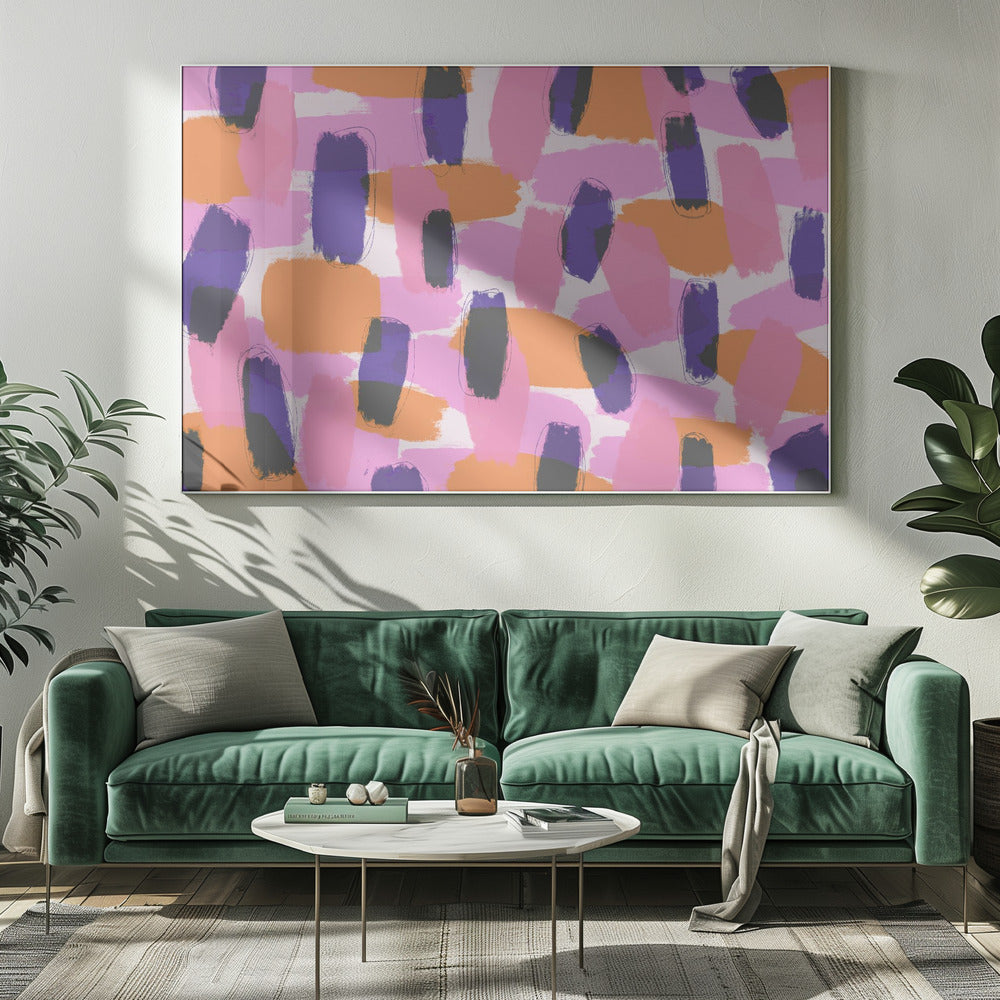 Vette kleurstreken | Canvas